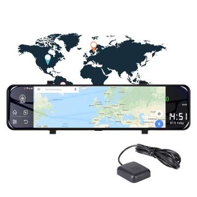 4G GPS navigation Car Dvr 12" Touch screen Car camera rearview mirror Android 8.1 Bluetooth Wifi 1080P video recorder Dash cam