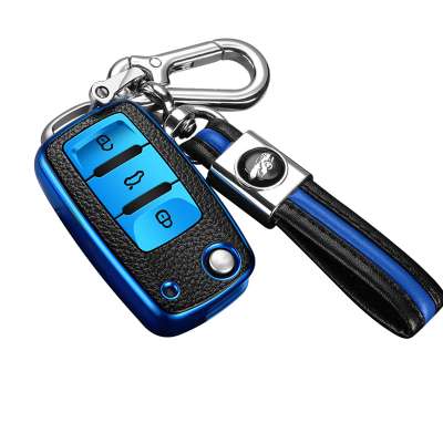 New Soft TPU leather car Key case For VW Golf Bora Jetta POLO GOLF Passat Skoda Octavia A5 Fabia SEAT Ibiza Leon Car Protection